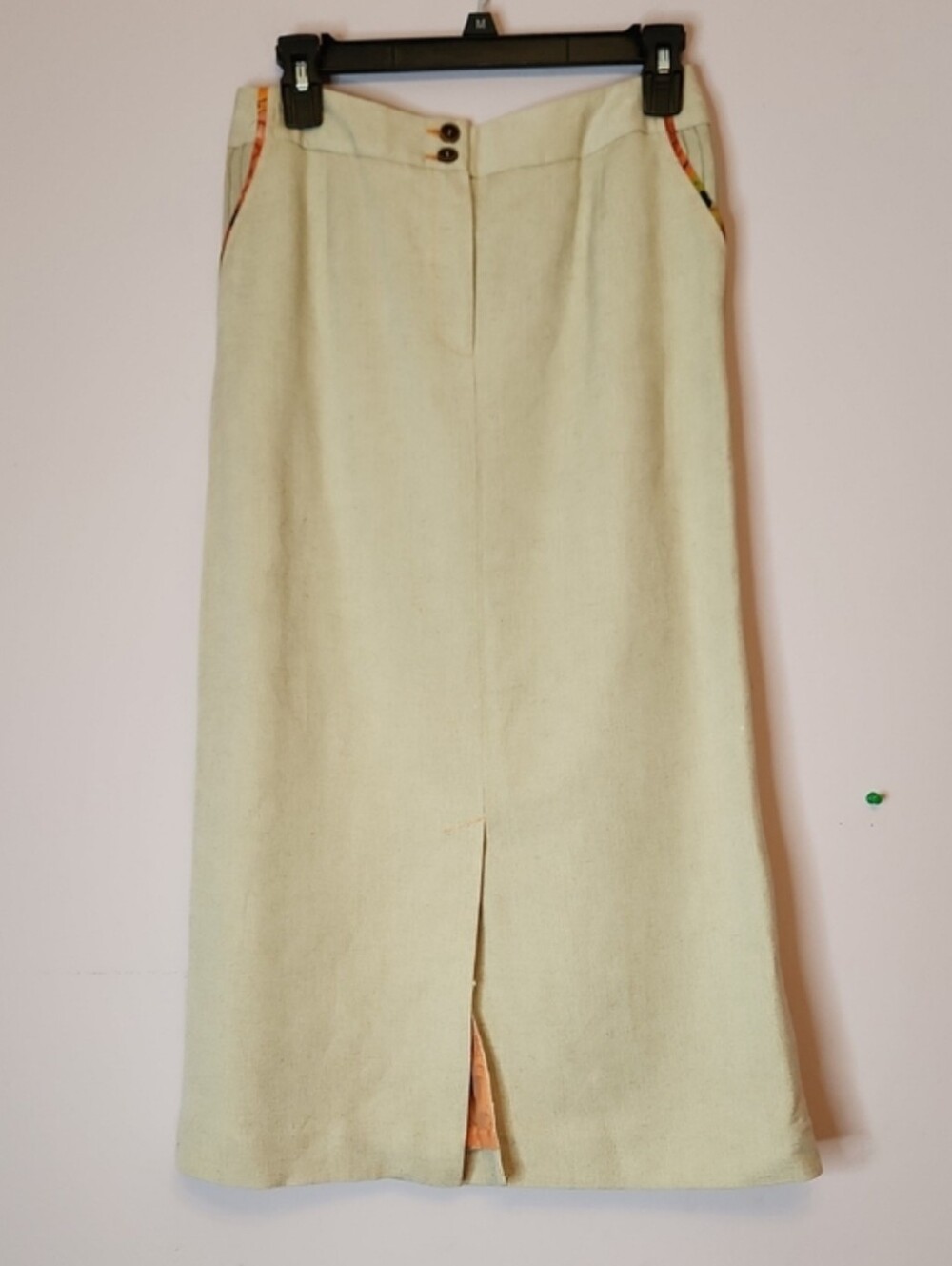 HARVE BENARD Linen Blend Midi Skirt, size 6